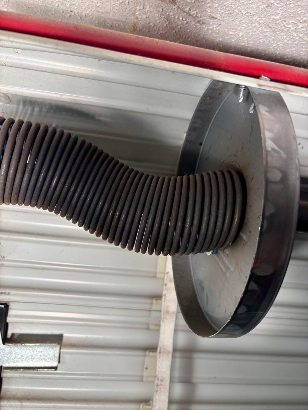 Commercial overhead door spring and hardware
